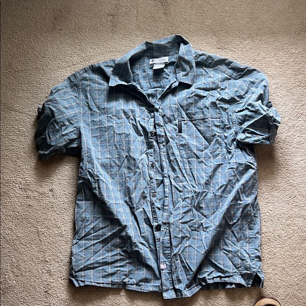 Columbia Blue Striped Men's Shirt